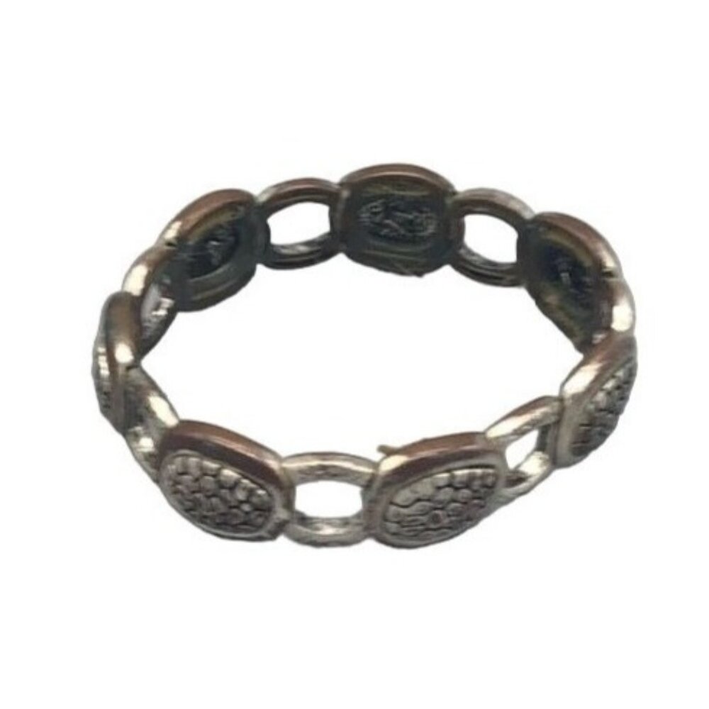 Silver color turtle shell designed bracelet costume jewelry stretchable READ